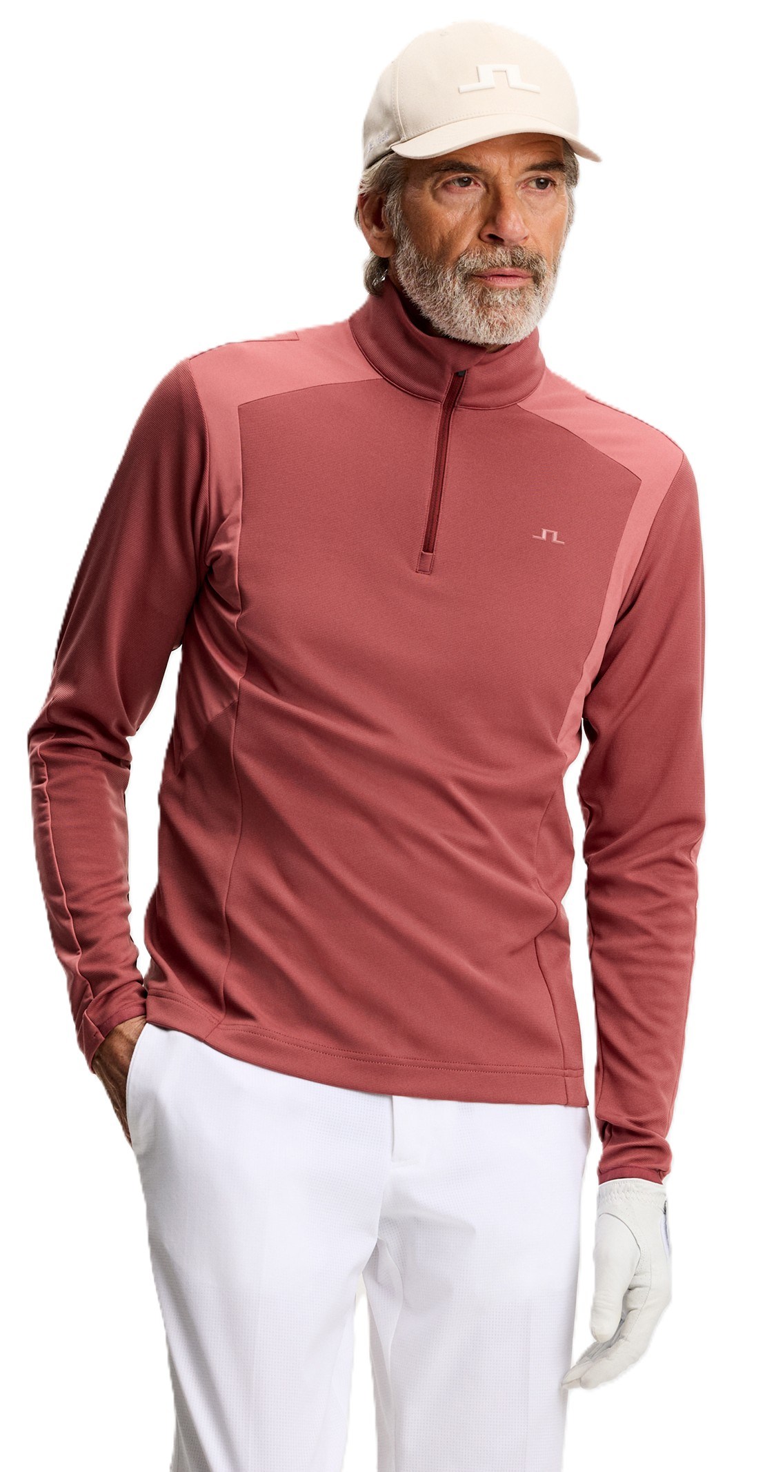 J.Lindeberg Lukas Quarter Zip Mid Layer Herren Sweatshirt, apple butter