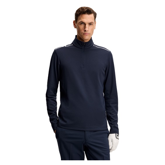 J.Lindeberg Leon Quarter Zip Mid Layer Herren Sweatshirt, JL Navy