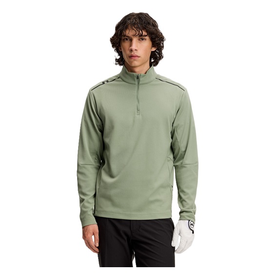 J.Lindeberg Leon Quarter Zip Mid Layer Herren Sweatshirt, hedge green