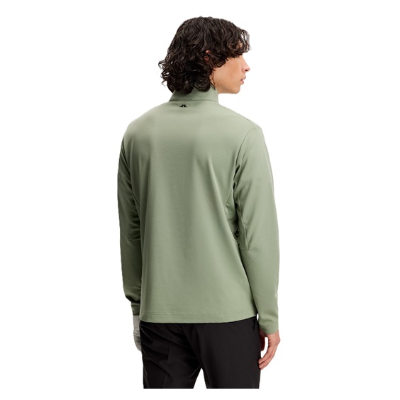J.Lindeberg Leon Quarter Zip Mid Layer Herren Sweatshirt, hedge green
