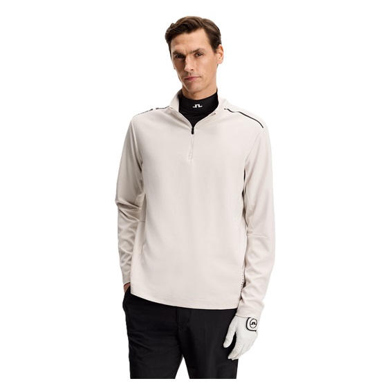 J.Lindeberg Leon Quarter Zip Mid Layer Herren Sweatshirt, moonbeam