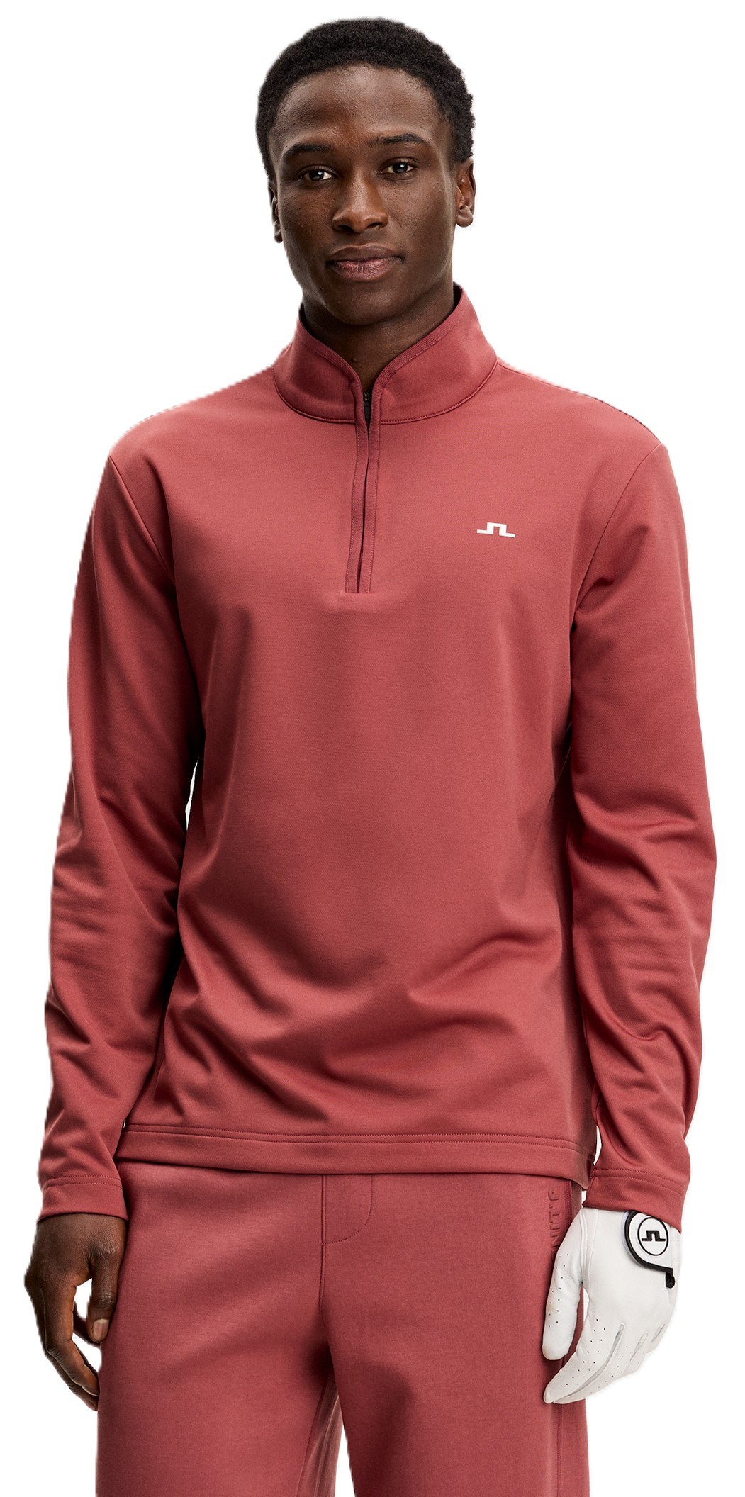 J.Lindeberg Clide Quarter Zip Mid Layer Herren Sweatshirt, apple butter