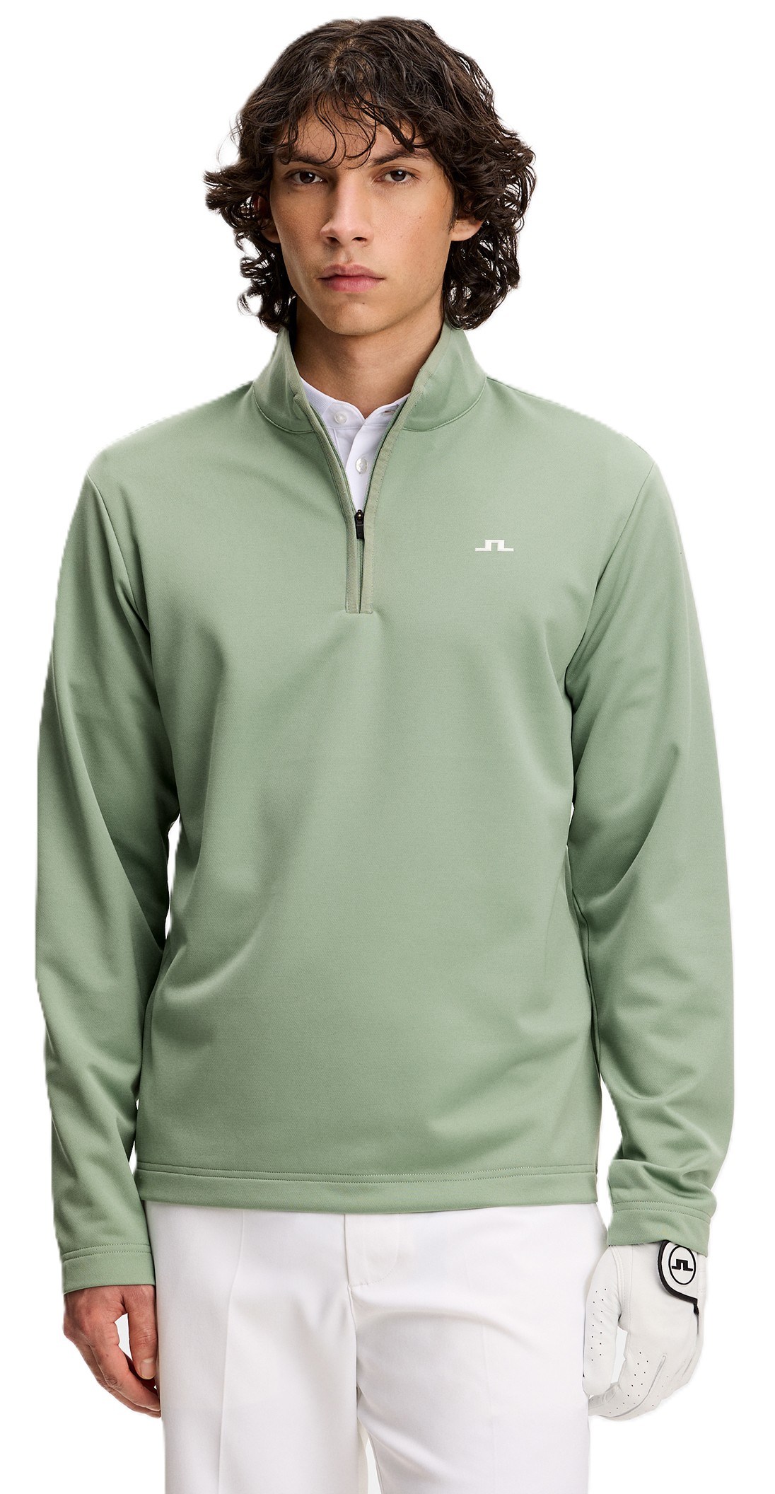 J.Lindeberg Clide Quarter Zip Mid Layer Herren Sweatshirt, hedge green