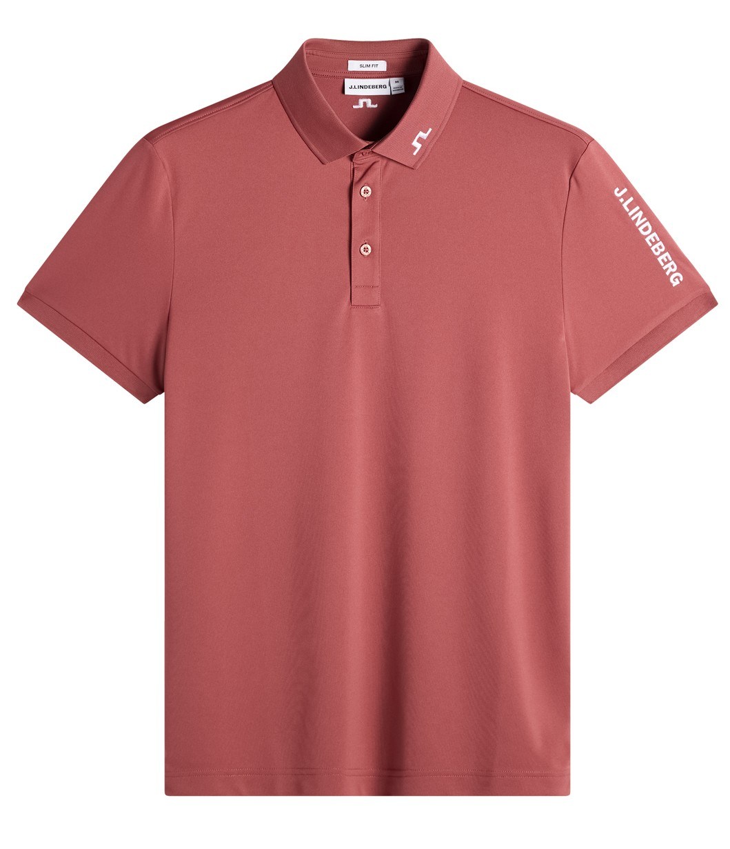 J.Lindeberg Tour Tech Slim Fit Herren Poloshirt, apple butter