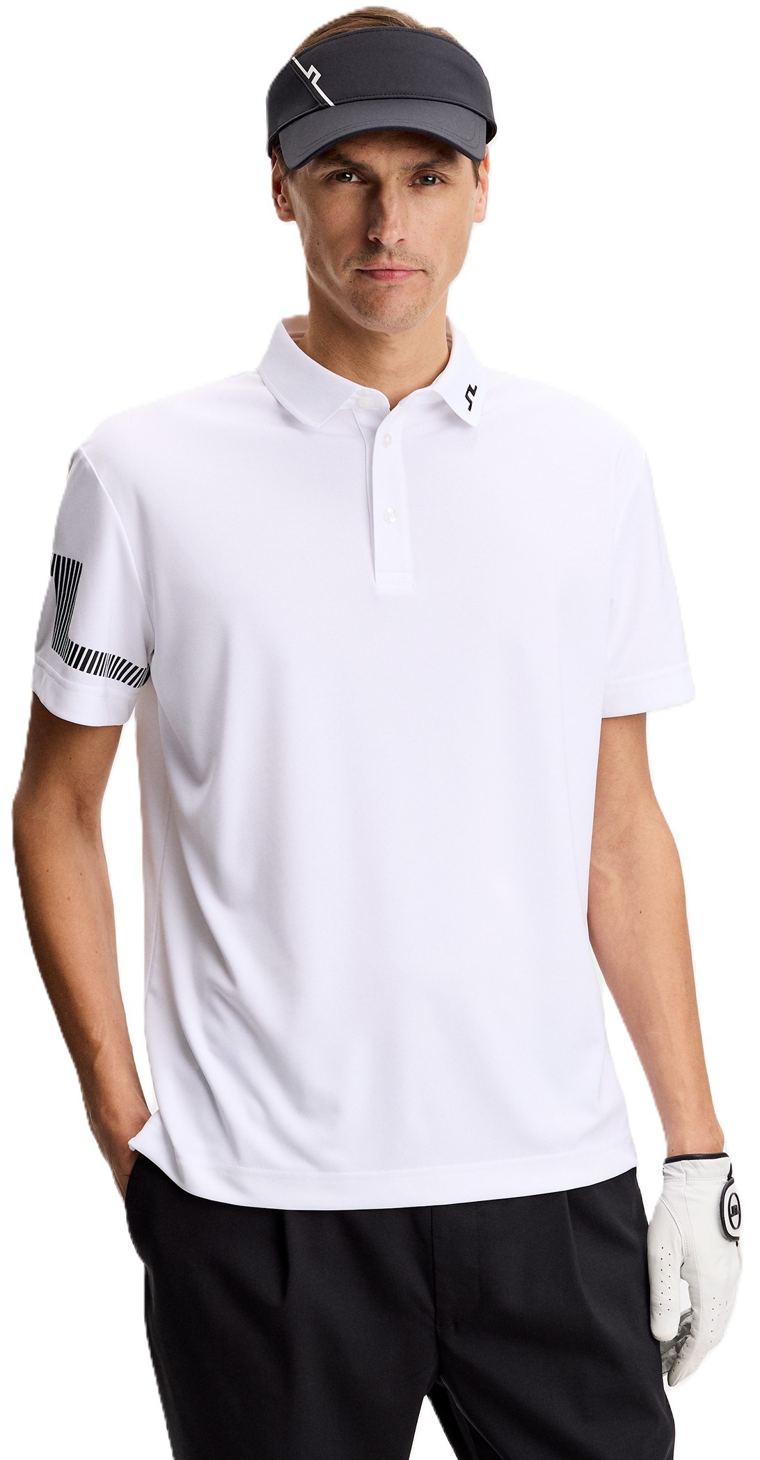 J.Lindeberg Heath Herren Poloshirt, weiss
