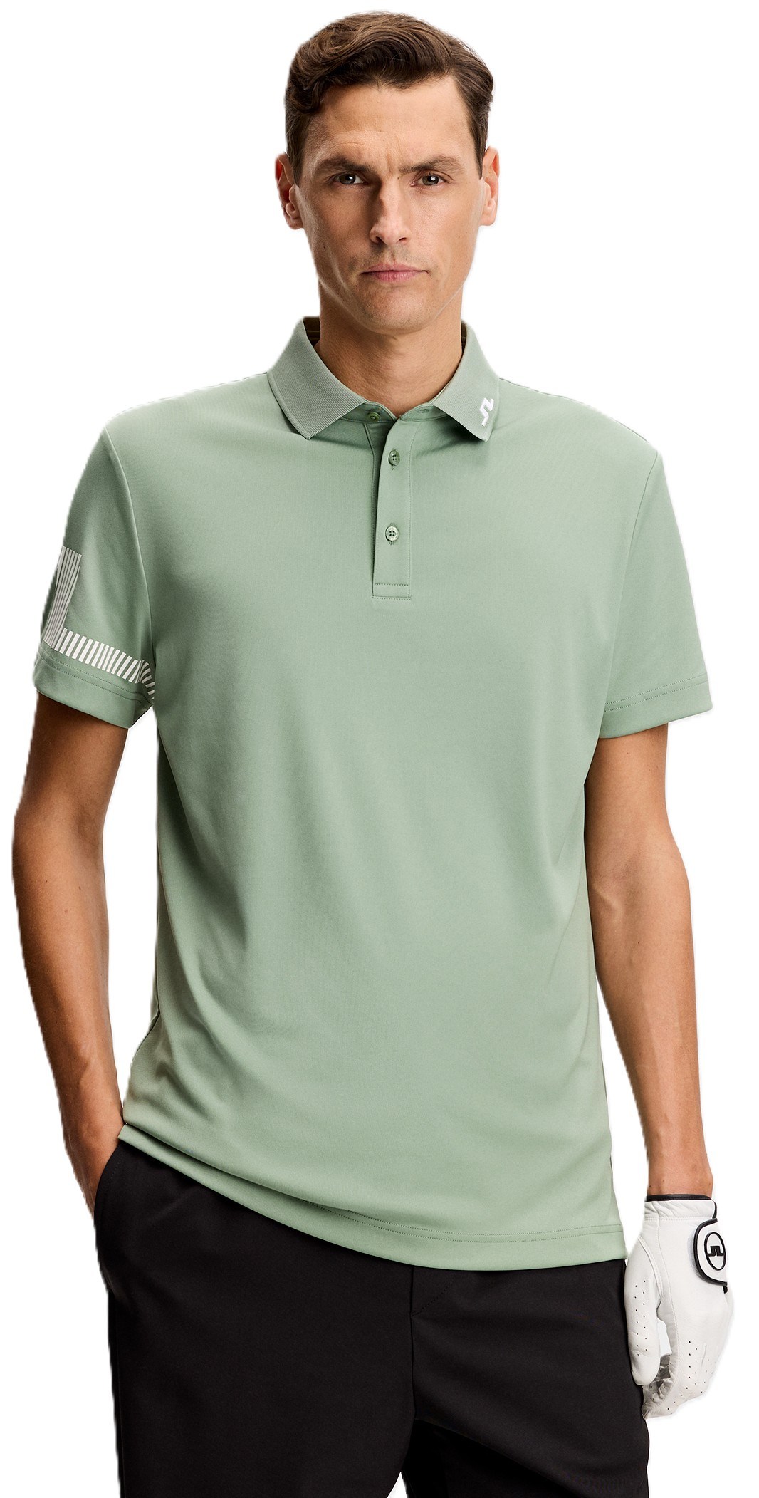 J.Lindeberg Heath Herren Poloshirt, hedge green