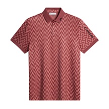 J.Lindeberg Tour Tech Print Herren Poloshirt, bridge stack apple butter