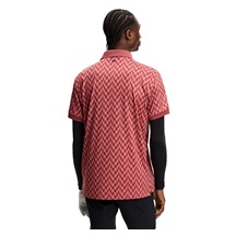 J.Lindeberg Tour Tech Print Herren Poloshirt, bridge stack apple butter