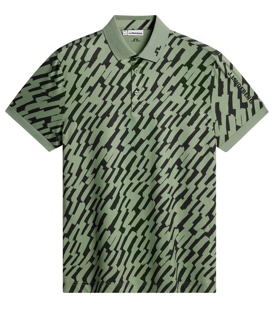 J.Lindeberg Tour Tech Print Herren Poloshirt, oak green