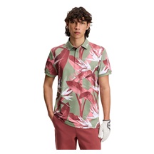 J.Lindeberg Tour Tech Print Herren Poloshirt, paradise hedge green