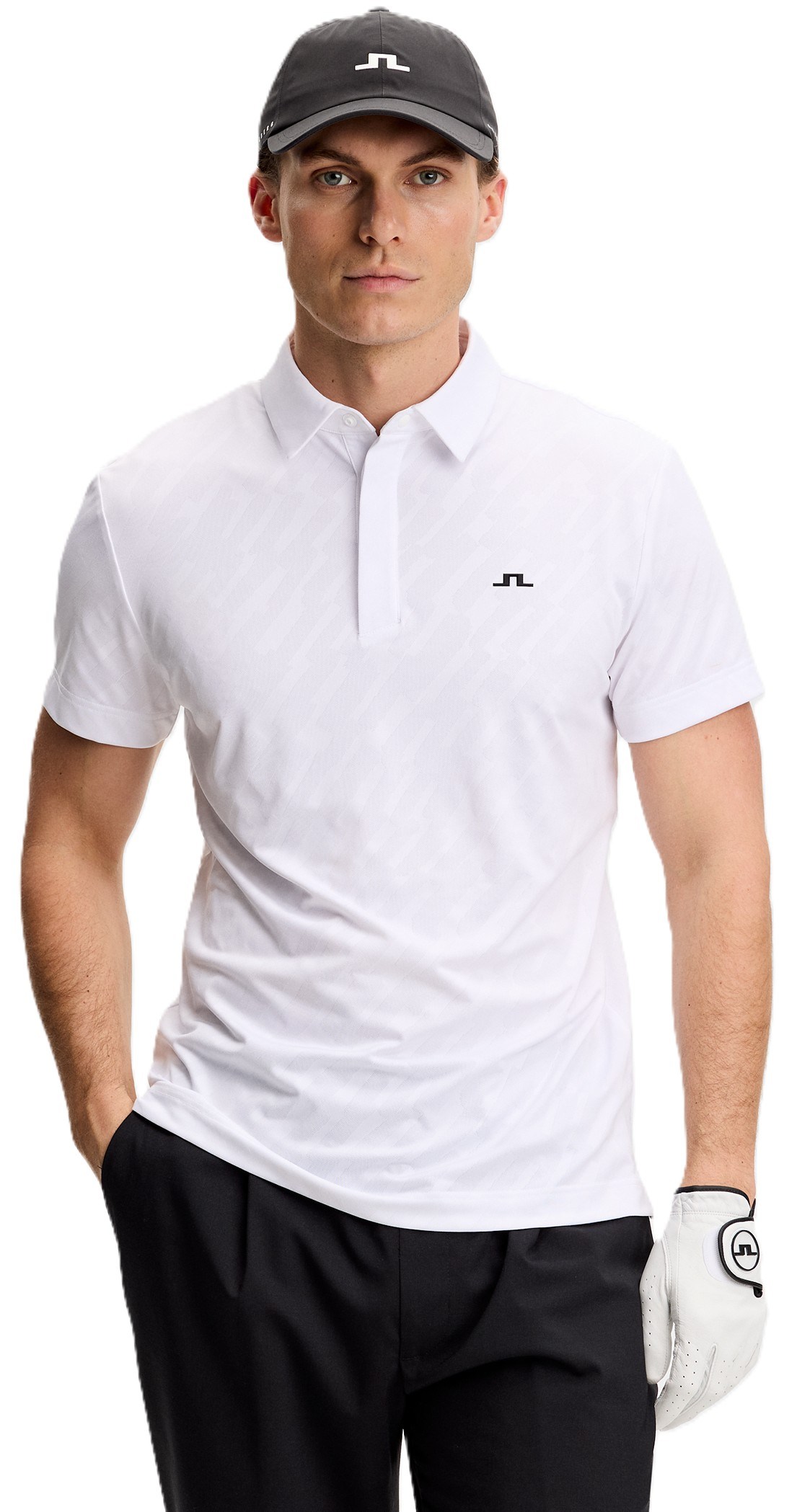 J.Lindeberg Wilhelm Herren Poloshirt, weiss