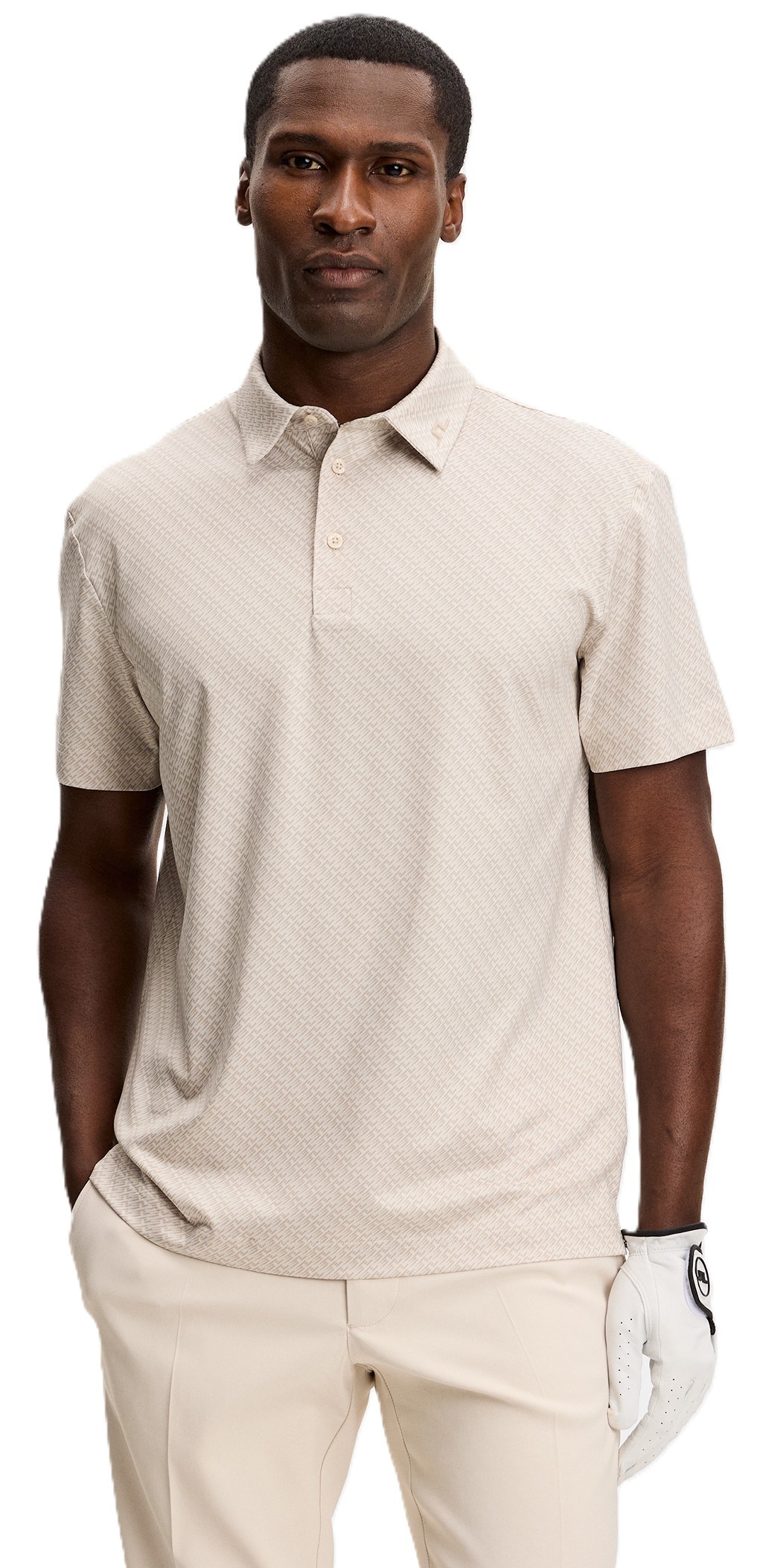 J.Lindeberg Tod PrintHerren Poloshirt, flight bridge moonbeam
