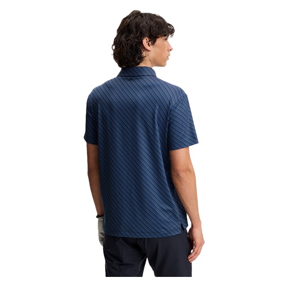 J.Lindeberg Tod Print męskie polo, flight bridge navy fed