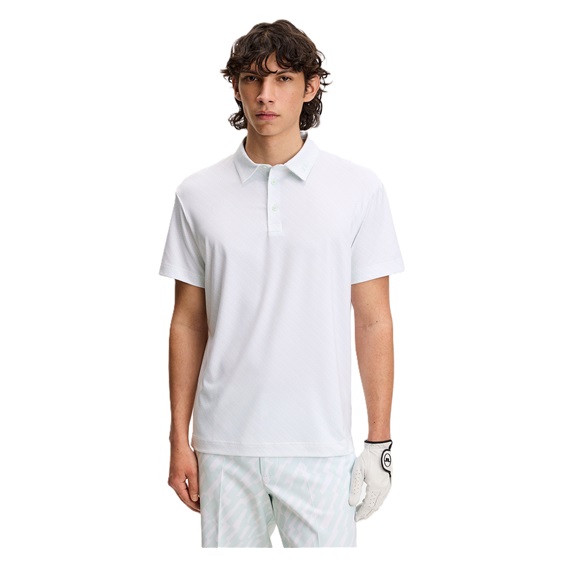 J.Lindeberg Tod PrintHerren Poloshirt, flight bridge white sky