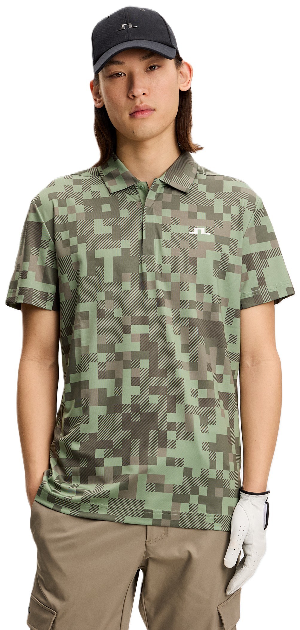 J.Lindeberg Dario Tour Print Herren Poloshirt, tour 26 tonal green