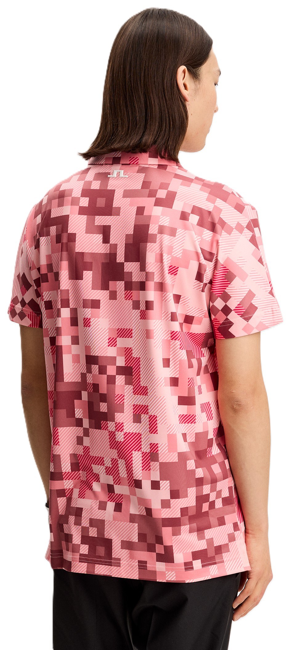 J.Lindeberg Dario Tour Print Herren Poloshirt, tour 26 pink