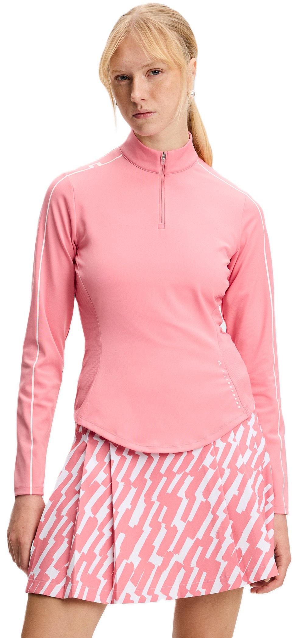 J.Lindeberg Adiola Quarter Zip Mid Layer Damen Sweatshirt, flamingo plume