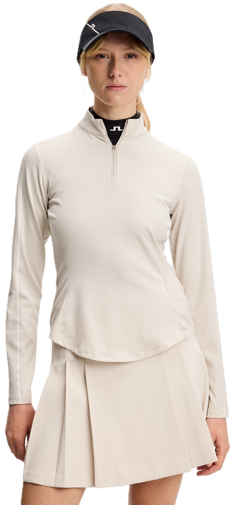 J.Lindeberg Adiola Quarter Zip Mid Layer Damen Sweatshirt, moonbeam