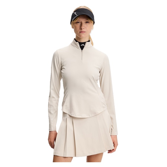J.Lindeberg Adiola Quarter Zip Mid Layer Damen Sweatshirt, moonbeam