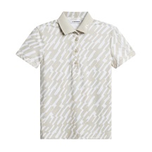 J.Lindeberg Tour Tech Print Damen Poloshirt, oak island fossil