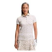 J.Lindeberg Tour Tech Print Damen Poloshirt, oak island fossil