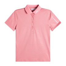 J.Lindeberg Tour Tech Print Damen Poloshirt, bridge stack rose