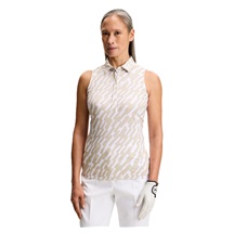 J.Lindeberg Dena Print Damen Poloshirt, oak island fossil