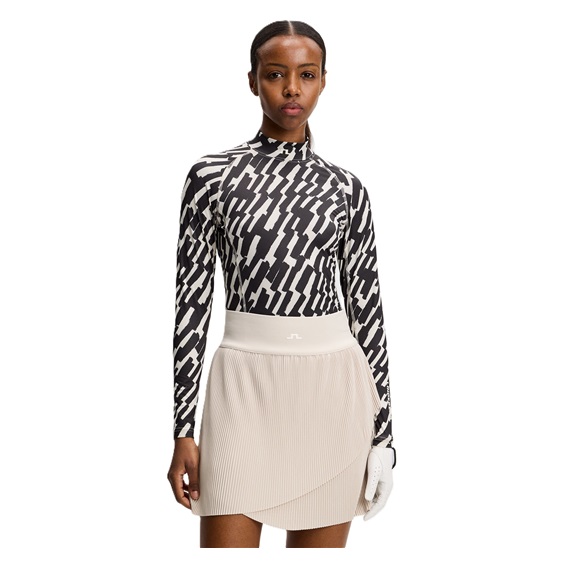 J.Lindeberg Ella Print Soft Compression Damen Top, oak moonbeam