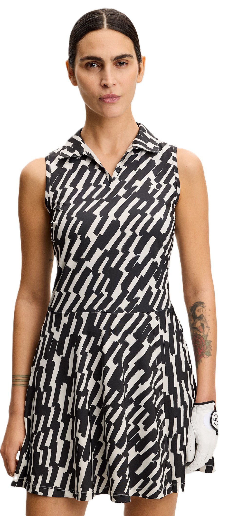 J.Lindeberg Dana Printed Damen Golfkleid, oak moonbeam