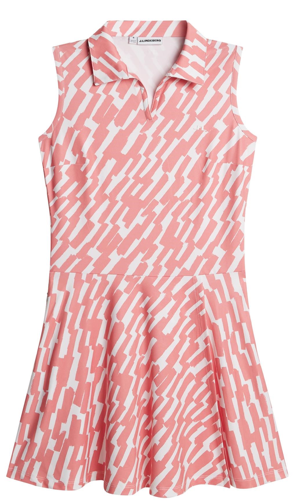 J.Lindeberg Dana Printed Damen Golfkleid, oak flamingo