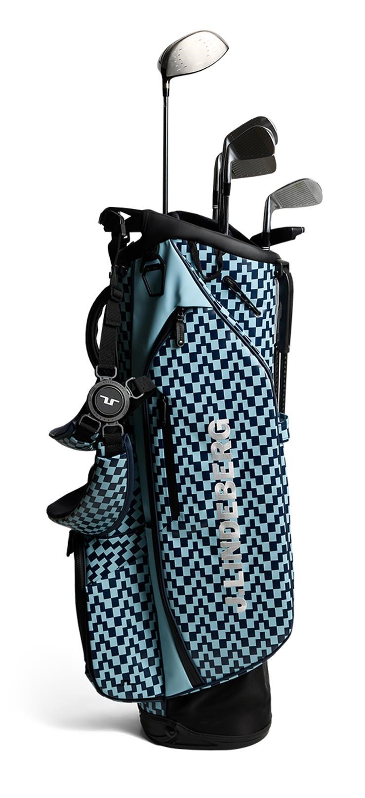 J. Lindeberg Play Printed Standbag, Bridge Stack Forget Navy M