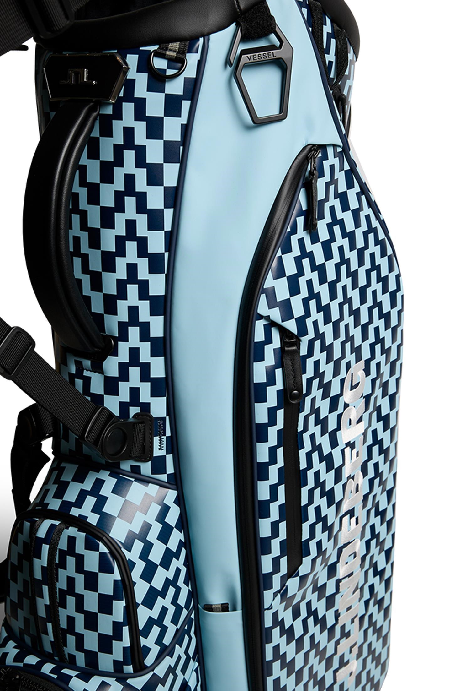 J. Lindeberg Play Printed Standbag, Bridge Stack Forget Navy M
