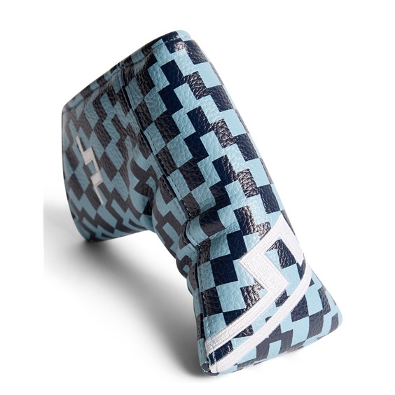 J.Lindeberg Blade Putter Printed Headcover, bridge stack forget navy