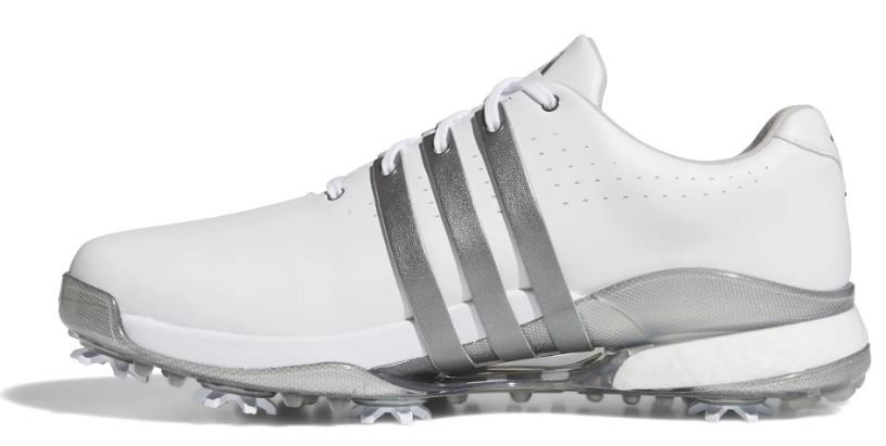 Adidas Tour360 24 Herren Golfschuhe, white/iron metal/silver