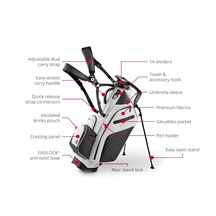 LIMITED - Motocaddy EliteFLEX Standbag, weiss/schwarz