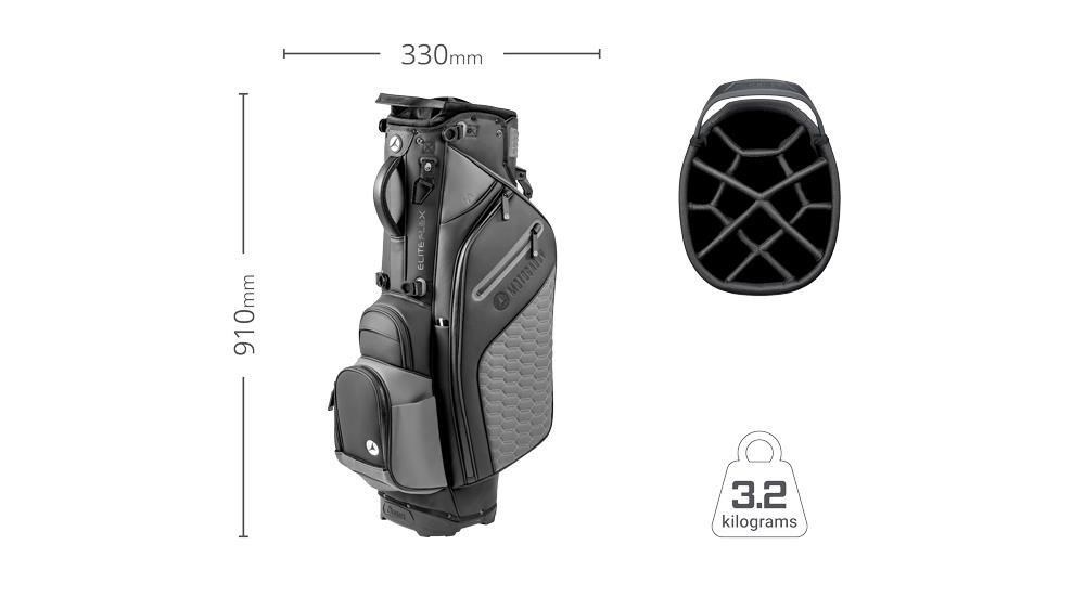 LIMITED - Motocaddy EliteFLEX Standbag, weiss/schwarz