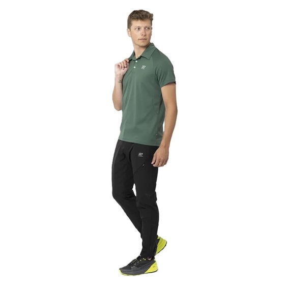 2117 of Sweden Fröseke Technical Pique Herren Poloshirt, Waldgrün