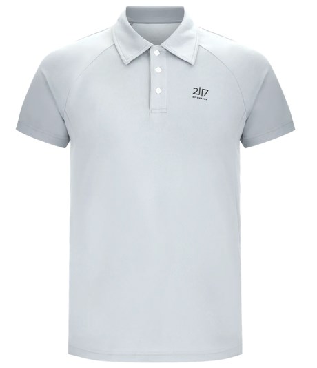 2117 of Sweden Fröseke Technical Pique Herren Poloshirt, pearl blau