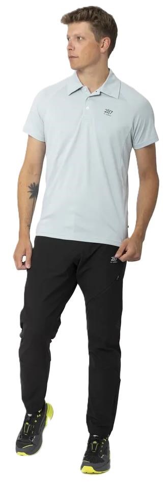2117 of Sweden Fröseke Technical Pique Herren Poloshirt, pearl blau