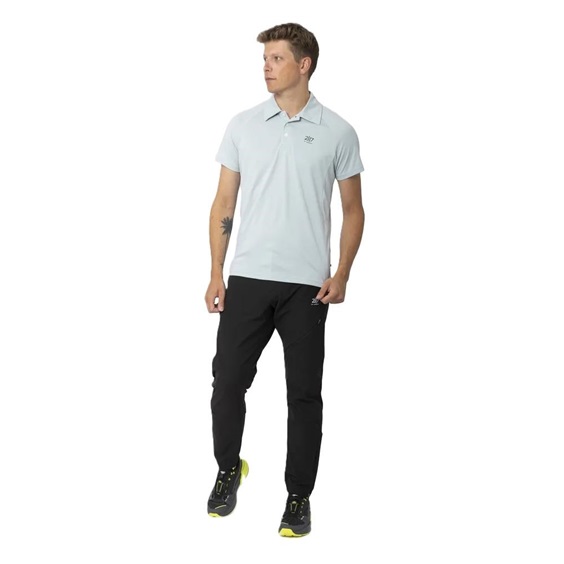 2117 of Sweden Fröseke Technical Pique Herren Poloshirt, pearl blau