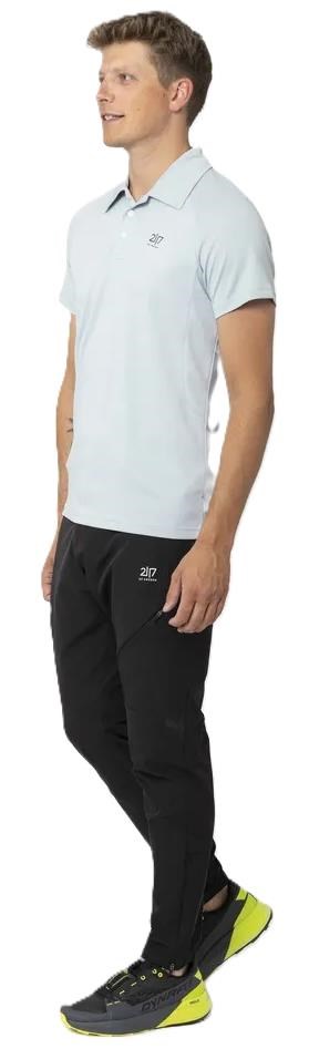 2117 of Sweden Fröseke Technical Pique Herren Poloshirt, pearl blau