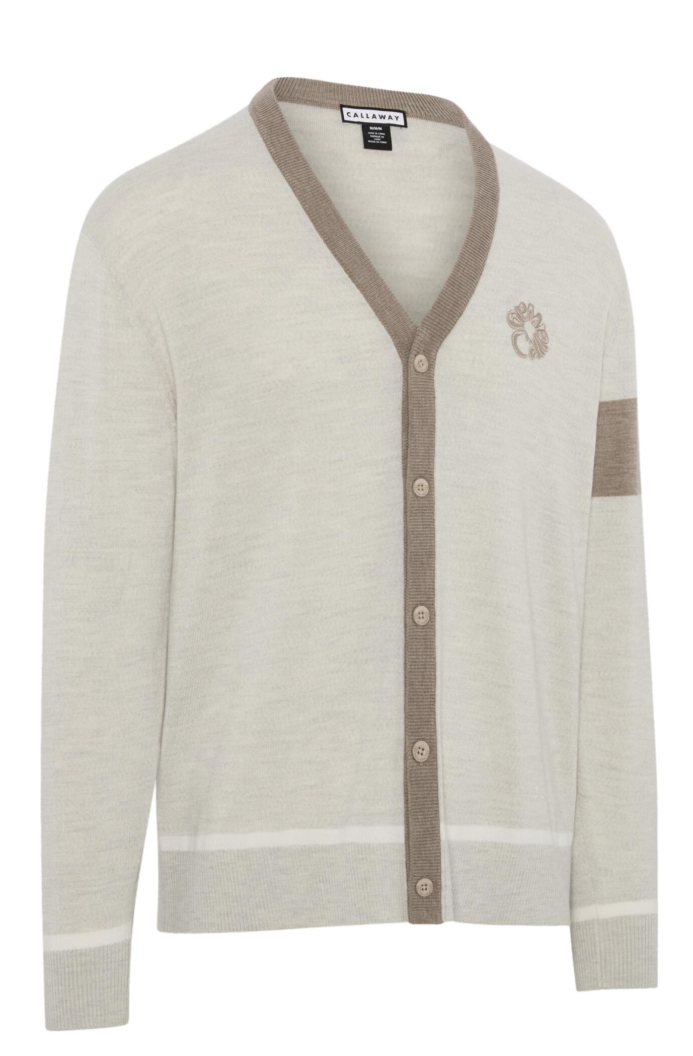 Callaway Legacy Collection Blocked Cardigan Herren Pullover, fields of rye heather