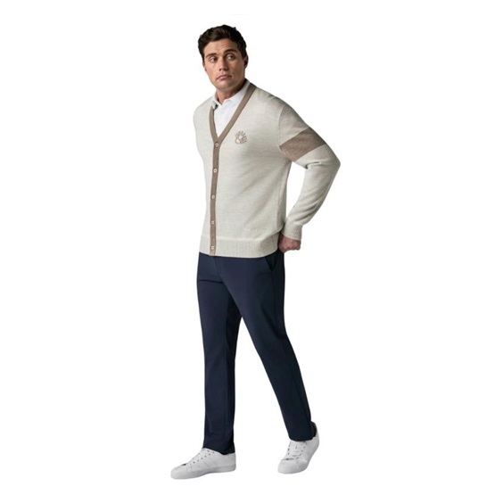 Callaway Legacy Collection Blocked Cardigan Herren Pullover, fields of rye heather