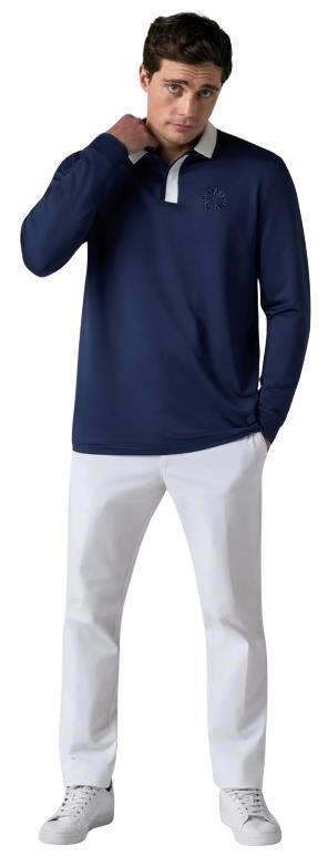Callaway Mixed Medai Legacy Colection Longsleeve Blocked Herren Poloshirt, dunkelblau