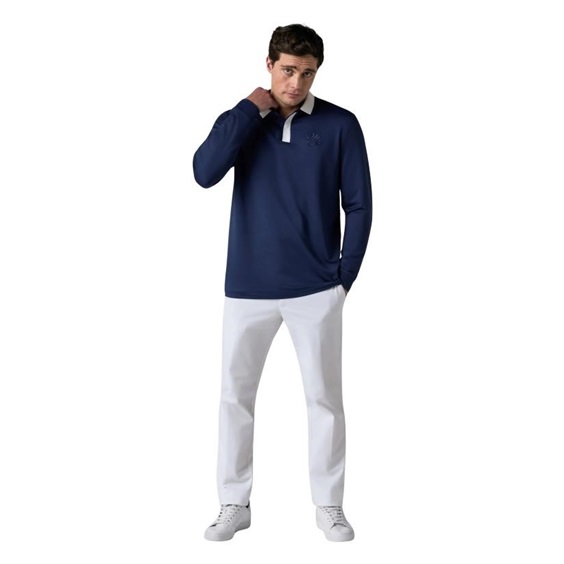 Callaway Mixed Medai Legacy Colection Longsleeve Blocked Herren Poloshirt, dunkelblau