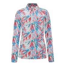 Ping Arwen Printed Longsleeve Damen Poloshirt, tropic refreat