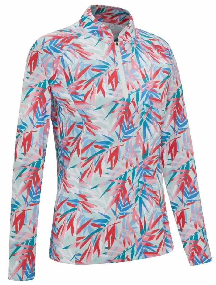 Ping Arwen Printed Longsleeve Damen Poloshirt, tropic refreat