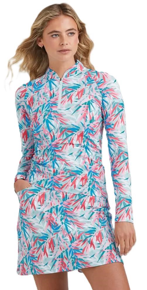 Ping Arwen Printed Longsleeve Damen Poloshirt, tropic refreat