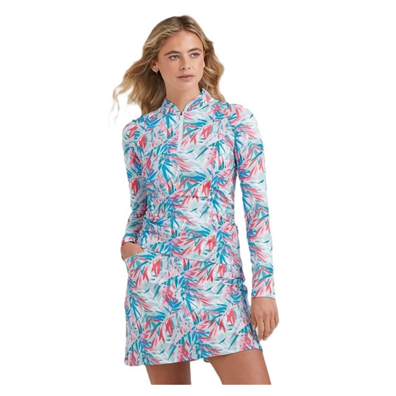 Ping Arwen Printed Longsleeve Damen Poloshirt, tropic refreat
