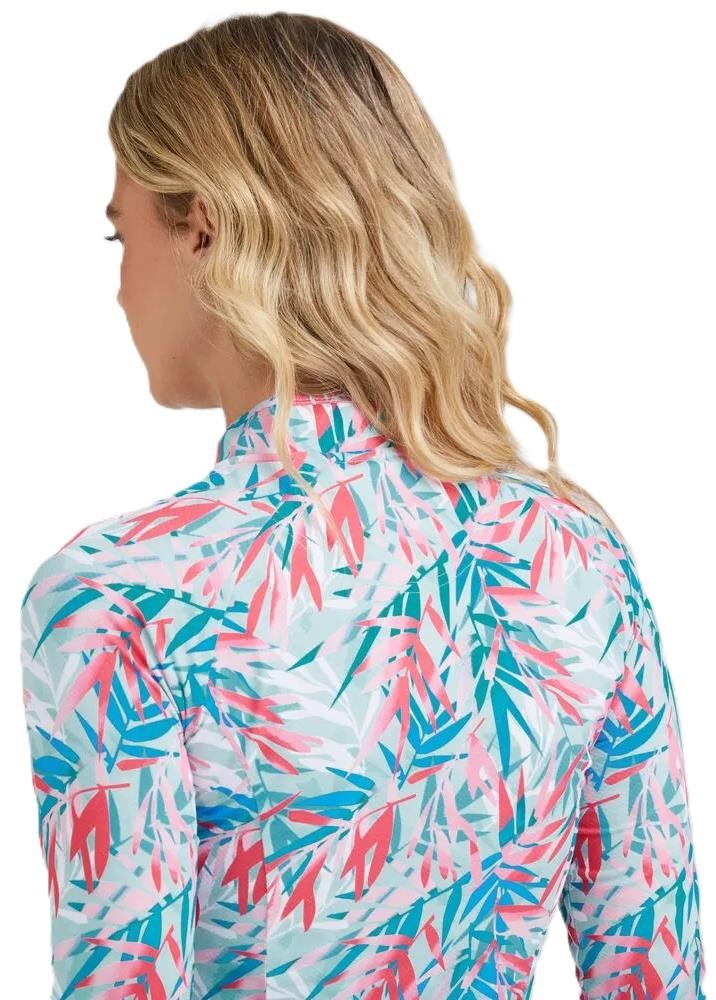Ping Arwen Printed Longsleeve Damen Poloshirt, tropic refreat